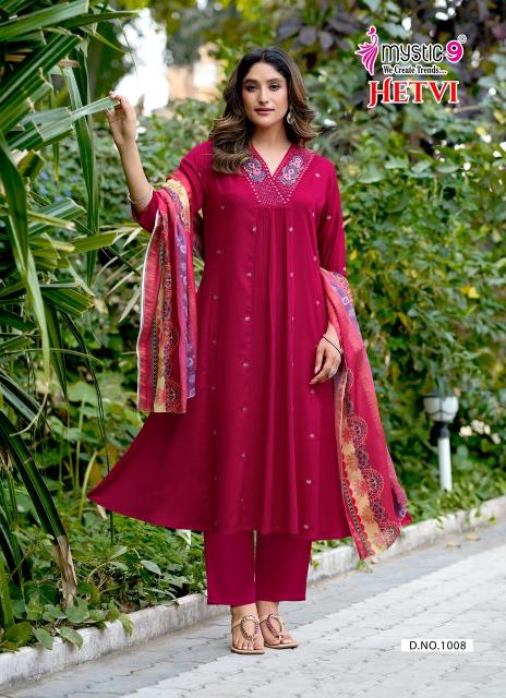 Mystic9 hetvi vol 1 kurti with palazzo wholesale
